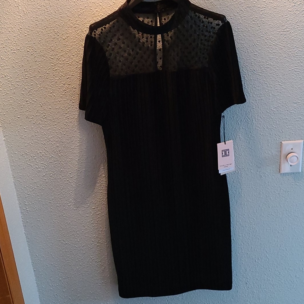 Ivanka Trump velvet short sleeve dress